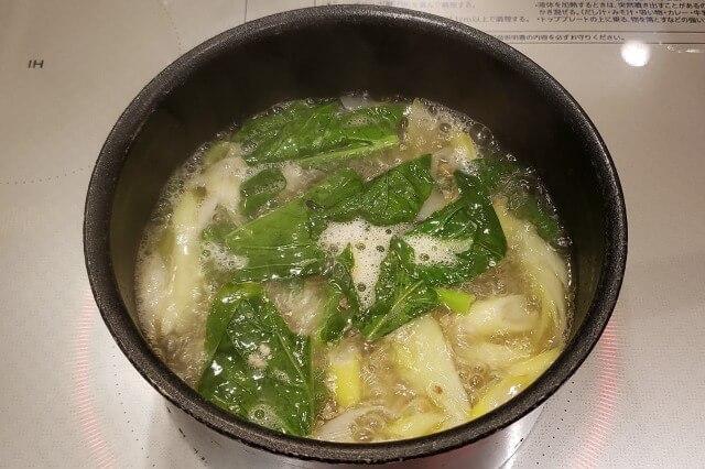 ワンタンの皮のスープ｜料理の手順
