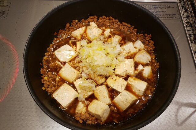 麻婆豆腐の料理の手順