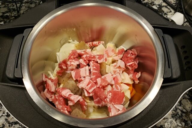 【ホットクック】豚汁の料理の手順