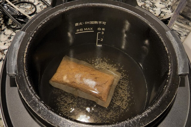 【ホットクック】豆腐とあおさのお吸い物の料理の手順