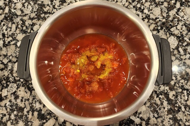 【ホットクック】ミートボールとキノコのトマト煮込みの料理の手順